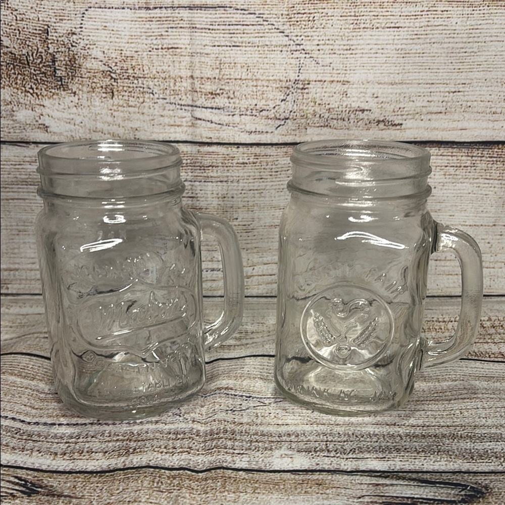 Golden Harvest Drinking Glass Mason Jars set of 2